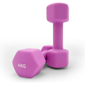 Гантель UNIX FIT неопреновая 4 кг Violet, 2 шт.